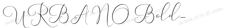 URBANO Bold字体转换